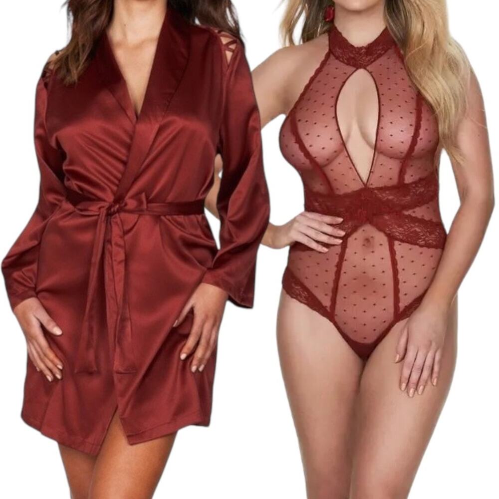 Frederick’s of Hollywood Pajama and Alexia Teddy Set, S